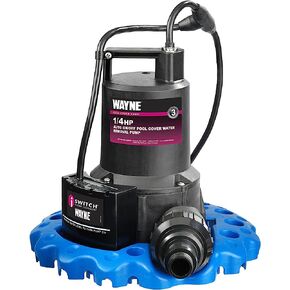 Wayne 57729-WYNP WAPC250 Pool Cover Pump, Blue & Flexzilla Garden Hose 5/8 in. x 50 ft, Heavy Duty, Lightweight, Drinking Water Safe, ZillaGreen - HFZG550YW-E