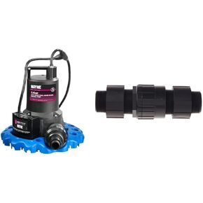 Wayne 57729-WYNP WAPC250 Pool Cover Pump, Blue & Flexzilla Garden Hose 5/8 in. x 50 ft, Heavy Duty, Lightweight, Drinking Water Safe, ZillaGreen - HFZG550YW-E
