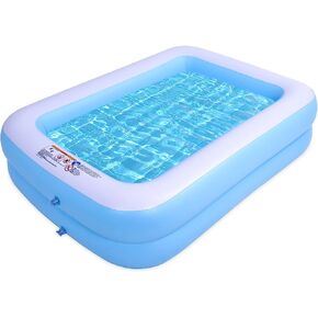 Inflatable Swimming Pool 79" x 59" x 20" Full-Sized Blue Blow up Pools for Kids & Adults Family Outdoor Garden Backyard Ideal for Outdoor, Garden, Backyard and Summer Water Parties,Ball Pit in Kuwait