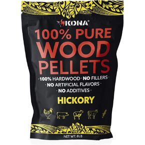 Kona Best Wood Smoking Pellets - Grilling Smoker Tube Pellets Variety Pack - 100% Hickory, Kona Premium Blend, 100% Oak, Kona Signature Sweetwood Blend - 2 Pound Bags