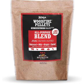 Ninja XSKOP2RL Woodfire Pellets, All Purpose Blend 2-lb Bag, up to 20 Cooking Sessions, 100% Real Wood Pellets, Only Compatible with Ninja Woodfire Grills & Ovens, All Purpose Blend