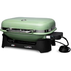 Weber Lumin Compact Outdoor Electric Barbecue Grill, Black - Great Small Spaces such as Patios, Balconies, and Decks, Portable and Convenient