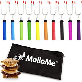 MalloMe Marshmallow Roasting Sticks Smores Kit for Fire Pit Long - Camping Campfire Accessories S'mores Gift Set- Smore Hot Dog Roaster Marshmello Skewers - 34 Inch 4 Pack in Saudi Arabia