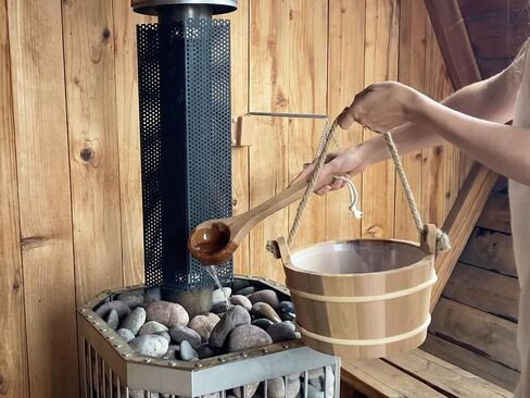 HSE Cedar Sauna Bucket & Ladle (4L, Red Cedar) in Saudi Arabia