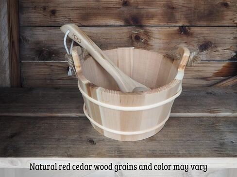 HSE Cedar Sauna Bucket & Ladle (4L, Red Cedar) in Saudi Arabia