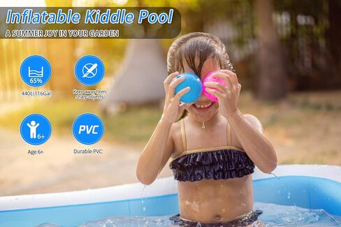 حمام سباحة قابل للنفخ مقاس 79 بوصة × 59 بوصة × 20 بوصة، حمامات سباحة زرقاء كاملة الحجم للأطفال والكبار، فناء خلفي للحديقة العائلية، مثالي للاستخدام في الهواء الطلق، والحديقة، والفناء الخلفي، وحفلات المياه الصيفية، وحفرة الكرة in Kuwait