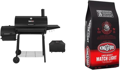 Royal Gourmet CC1830SC Charcoal Grill Offset Smoker with Cover & HomeRight Electro-Torch C900085 Fire Starter in Saudi Arabia