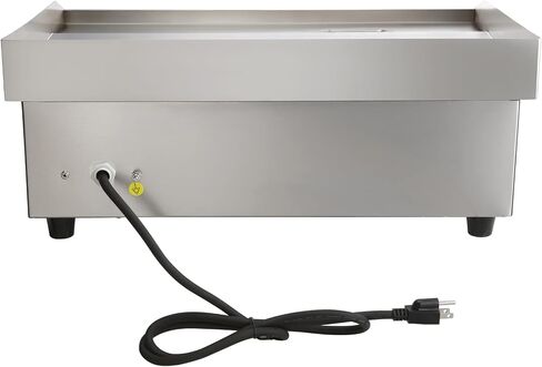 VEVOR Commercial Electric Griddle, 22", 1600W Countertop Flat Top Griddle, Stainless Steel Teppanyaki Grill w/Non Stick Iron Cooking Plate, 122-572℉ Adjustable Temp Control 2 Shovels & Brushes, 110V in Saudi Arabia