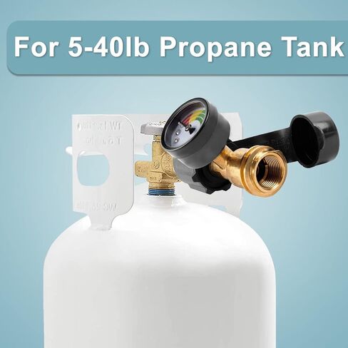 SHINESTAR 2-Pack Universal Propane Tank Gauge Level Indicator for RVs, Grills, and Heaters - Compatible with 5-40 Pound LP Gas Cylinders in Kuwait
