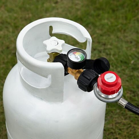 SHINESTAR 2-Pack Universal Propane Tank Gauge Level Indicator for RVs, Grills, and Heaters - Compatible with 5-40 Pound LP Gas Cylinders in Kuwait
