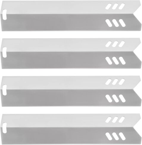 GasSaf 15 inch Heat Plate Replacement for Backyard GBC1460W, GBC1461W, Dyna-glo DGF510SBP, DGF510SSP, Uniflame GBC1059WB, BHG and Others, Porcelain Steel Heat Shield Tent(15" x 3 13/16")(4-Pack) in Kuwait