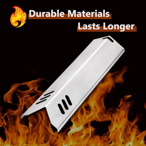 GasSaf 15 inch Heat Plate Replacement for Backyard GBC1460W, GBC1461W, Dyna-glo DGF510SBP, DGF510SSP, Uniflame GBC1059WB, BHG and Others, Porcelain Steel Heat Shield Tent(15" x 3 13/16")(4-Pack) in Kuwait