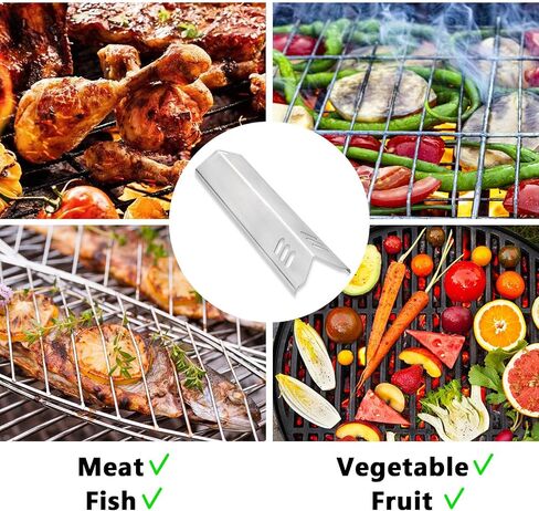 GasSaf 15 inch Heat Plate Replacement for Backyard GBC1460W, GBC1461W, Dyna-glo DGF510SBP, DGF510SSP, Uniflame GBC1059WB, BHG and Others, Porcelain Steel Heat Shield Tent(15" x 3 13/16")(4-Pack) in Kuwait