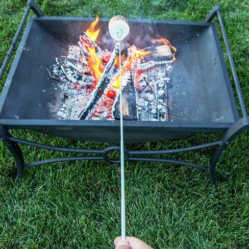 Marshmallow Roasting Sticks Wooden Handle Set of 12 Smores Skewers Telescoping Forks 32 inch with Portable Bag for Hot Dog Campfire Camping Stove BBQ Tools in Saudi Arabia