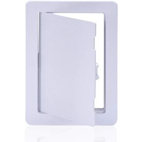 Suteck Plastic Access Panel for Drywall Ceiling 4 x 6 Inch Reinforced Plumbing Wall Access Doors Removable Hinged White