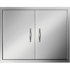 Mophorn BBQ Double Access Door 31W x 24H Inch, BBQ Door Stainless Steel Wall Construction Vertical, Outdoor Kitchen Door for BBQ Island, Grilling Station, Outside Cabinet in Saudi Arabia