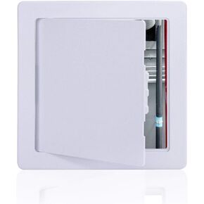 Suteck Plumbing Access Panel for Drywall Ceiling 4 x 6 Inch Reinforced Plastic Wall Access Doors Removable Hinged White