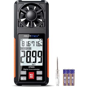 مقياس سرعة الرياح Protmex، 6 وحدات لسرعة الرياح، مقياس شدة الريح مع شاشة LCD كبيرة، قياس الرطوبة في درجة حرارة الرياح، الحد الأقصى/الدقيقة/AVG، الاحتفاظ بالبيانات، درجة مئوية/درجة فهرنهايت، إضاءة خلفية، وظائف الإيقاف التلقائي، مقياس CFM in Kuwait