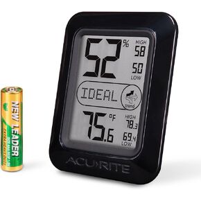 اكورايت مقياس رطوبة رقمي وميزان حرارة 01130M، اسود in Kuwait