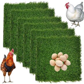 Hamiledyi 4 Pack Chicken Nesting Pads-12×12x 1.2,Washable Thicken Artificia Grass Nesting Box Liners Reusable Laying Eggs Turf Nesting Mats for Chickens Coop Pet Outdoor Indoor in Saudi Arabia