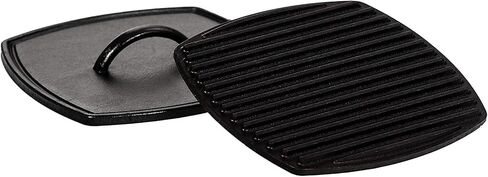 Lodge Pre-Seasoned Cast Iron Square Panini Press, 8.32 Inch | Heavy-Duty Cast Iron Press for Burgers, Sandwiches, Bacon & Everyday Griddle Cooking, Durable & Naturally Nonstick in Kuwait