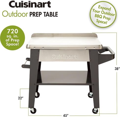 طاولة تحضير الشواية المصنوعة من الفولاذ المقاوم للصدأ للاستخدام الخارجي من Cuisinart CPT-194 in Kuwait