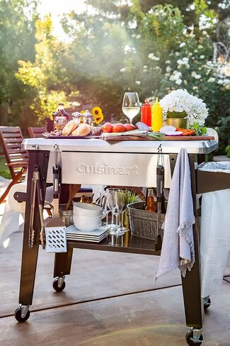 طاولة تحضير الشواية المصنوعة من الفولاذ المقاوم للصدأ للاستخدام الخارجي من Cuisinart CPT-194 in Kuwait