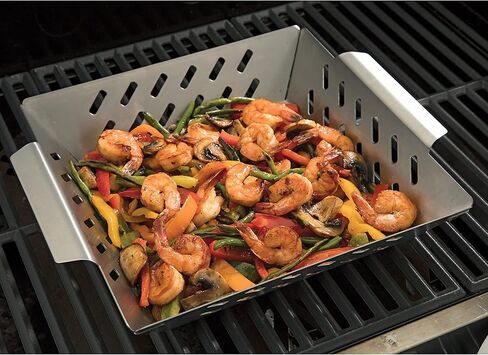 Cuisinart CGWM-019 Stainless Steel BBQ Wok - Grilling Basket with Built-in Handles in Saudi Arabia