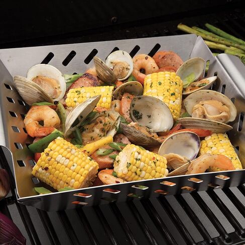 Cuisinart CGWM-019 Stainless Steel BBQ Wok - Grilling Basket with Built-in Handles in Saudi Arabia