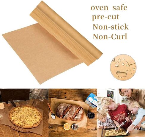 4 PCS Rectangle Pizza Stone Set, 15" Large Pizza Stone for Oven and Grill with Pizza Peel(OAK), Pizza Cutter & 10pcs Cooking Paper for Free, Baking Stone for Pizza, Bread in Kuwait