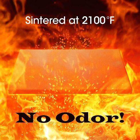 Unicook Pizza Stone for Oven and Grill, 12 inch Square Bread Baking Stone, Heavy Duty Ceramic Pizza Pan, Thermal Shock Resistant Baking Stone for BBQ and Grill, Making Pizza, Bread, Cookie and More in Kuwait
