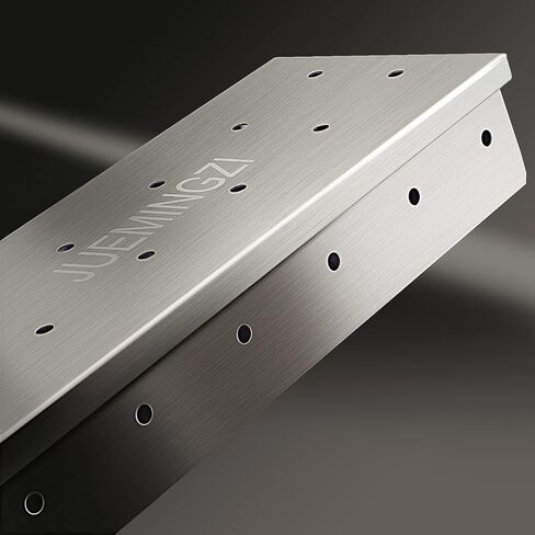 JUEMINGZI Smoker Box for BBQ Grill Wood Chips - 25% Thicker Stainless Steel Won't Warp - Barbecue Meat smoker for Charcoal and Gas Grills | Smoker grill tool in Saudi Arabia