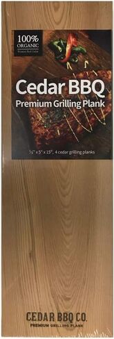 Cedar BBQ Premium Cedar Grilling Planks - 4 Piece Set - 5" x 15" - Western Red Cedar - Perfect Smoky Cedar Flavor in Saudi Arabia