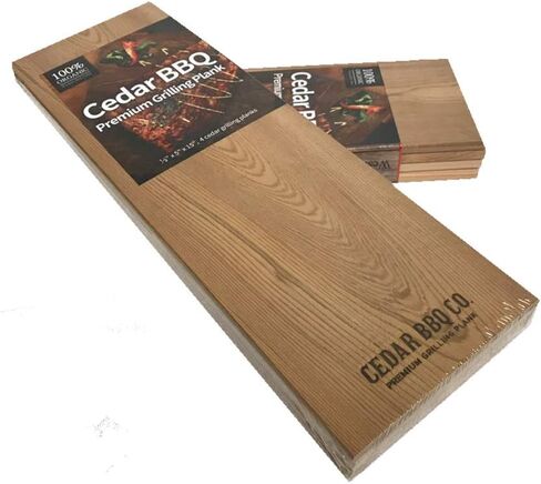 Cedar BBQ Premium Cedar Grilling Planks - 4 Piece Set - 5" x 15" - Western Red Cedar - Perfect Smoky Cedar Flavor in Saudi Arabia