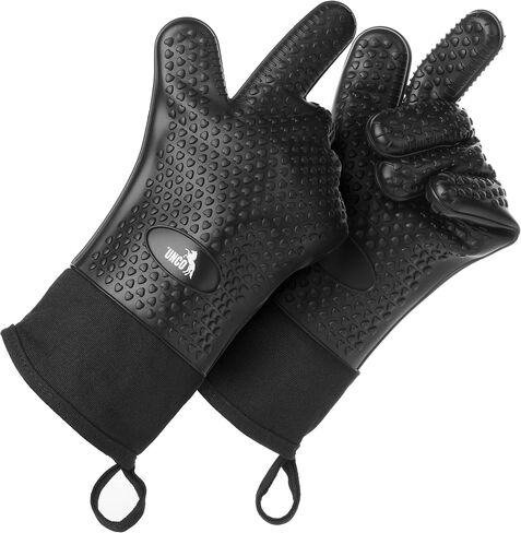 UNCO- Grill Gloves, Silicone Gloves Heat Resistant, Oven Gloves, BBQ Gloves, Meat Gloves, Barbecue Gloves, Grilling Gloves, Meat Gloves for Pulling Meat, Grill Gloves for Outdoor Grill, Grill Mitts in Kuwait