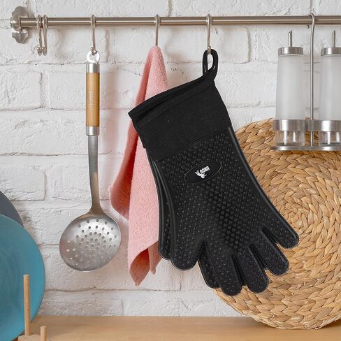 UNCO- Grill Gloves, Silicone Gloves Heat Resistant, Oven Gloves, BBQ Gloves, Meat Gloves, Barbecue Gloves, Grilling Gloves, Meat Gloves for Pulling Meat, Grill Gloves for Outdoor Grill, Grill Mitts in Kuwait
