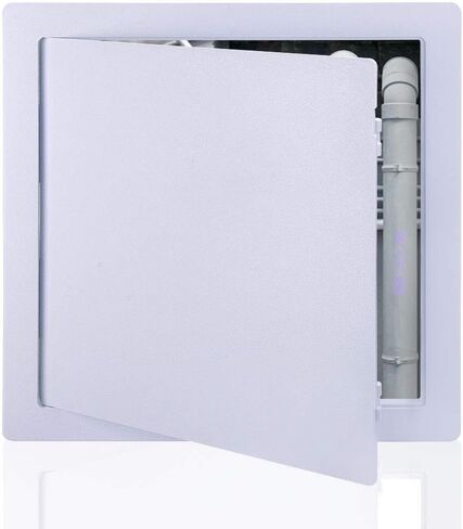Suteck Plastic Access Panel for Drywall Ceiling 4 x 6 Inch Reinforced Plumbing Wall Access Doors Removable Hinged White in Saudi Arabia