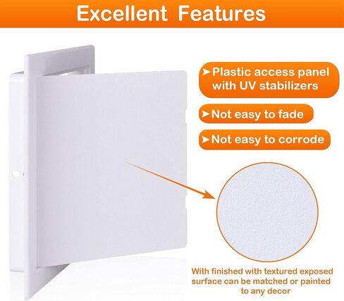 Suteck Plumbing Access Panel for Drywall Ceiling 4 x 6 Inch Reinforced Plastic Wall Access Doors Removable Hinged White in Kuwait