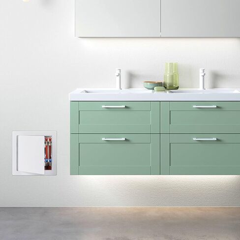 Suteck Plumbing Access Panel for Drywall Ceiling 4 x 6 Inch Reinforced Plastic Wall Access Doors Removable Hinged White in Kuwait