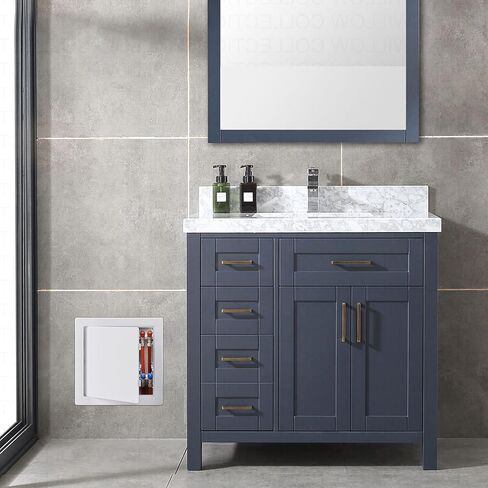 Suteck Plumbing Access Panel for Drywall Ceiling 4 x 6 Inch Reinforced Plastic Wall Access Doors Removable Hinged White in Kuwait