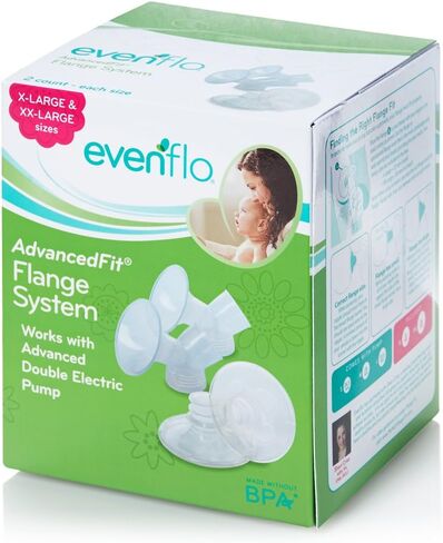 Evenflo Feeding 2 Piece AdvancedFit Flange System with Access to Instructional Video, X-Small, 21.0mm (Pack of 2) in Saudi Arabia