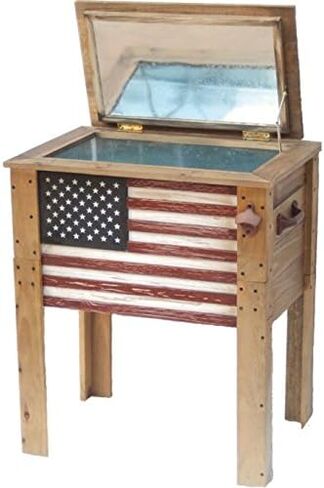 BACKYARD EXPRESSIONS PATIO · HOME · GARDEN 908343 Coastal Design Outdoor Patio Cooler, 45 Quart, Grey/Teal Anchor in Saudi Arabia