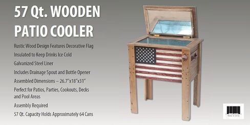 BACKYARD EXPRESSIONS PATIO · HOME · GARDEN 908343 Coastal Design Outdoor Patio Cooler, 45 Quart, Grey/Teal Anchor in Saudi Arabia
