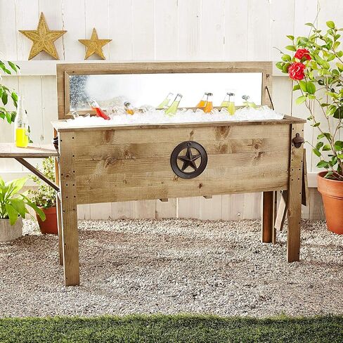 BACKYARD EXPRESSIONS PATIO · HOME · GARDEN 908343 Coastal Design Outdoor Patio Cooler, 45 Quart, Grey/Teal Anchor in Saudi Arabia