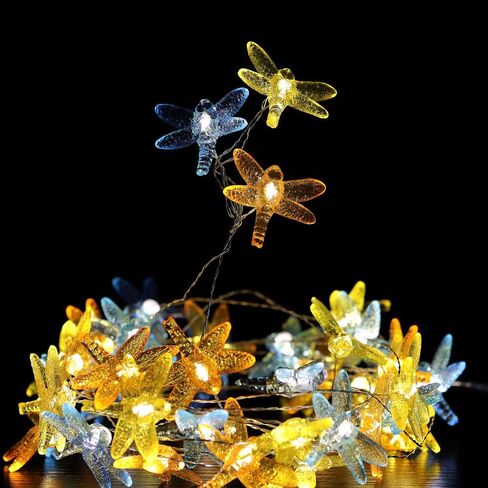 Hummingbird Decorative String Lights, 13.85 Ft 40 Cool White LED Weatherproof Battery Operated 8 Modes Spring Fairy Lights for Holiday Parties Bedrooms Weddings Gardens with Remote and Timer in Kuwait