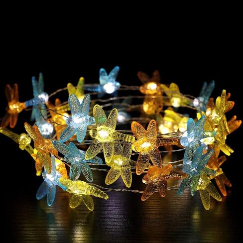 Hummingbird Decorative String Lights, 13.85 Ft 40 Cool White LED Weatherproof Battery Operated 8 Modes Spring Fairy Lights for Holiday Parties Bedrooms Weddings Gardens with Remote and Timer in Kuwait