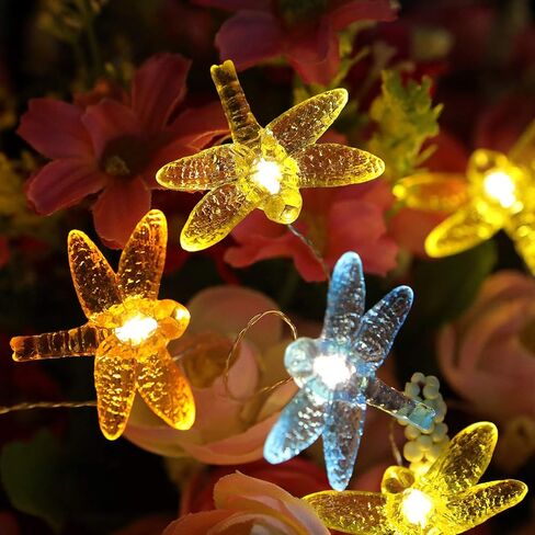 Hummingbird Decorative String Lights, 13.85 Ft 40 Cool White LED Weatherproof Battery Operated 8 Modes Spring Fairy Lights for Holiday Parties Bedrooms Weddings Gardens with Remote and Timer in Kuwait