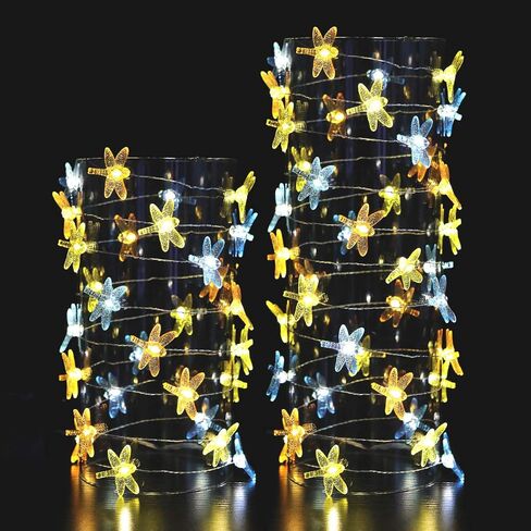 Hummingbird Decorative String Lights, 13.85 Ft 40 Cool White LED Weatherproof Battery Operated 8 Modes Spring Fairy Lights for Holiday Parties Bedrooms Weddings Gardens with Remote and Timer in Kuwait