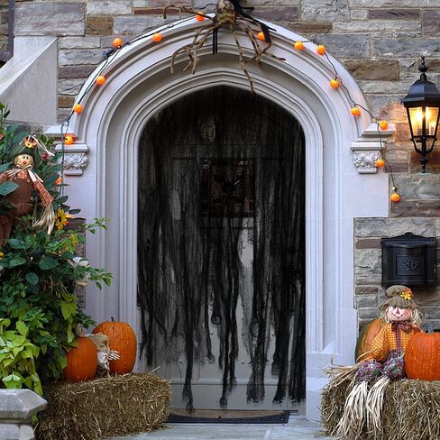 Watayo 500x39 Inch Large Size Halloween Spooky Cloth-Halloween White Scary Creepy Cloth-Windows Doorways Cover Gauze for Halloween Party Haunted House Decor in Saudi Arabia