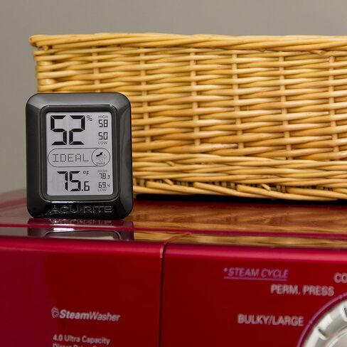 اكورايت مقياس رطوبة رقمي وميزان حرارة 01130M، اسود in Kuwait